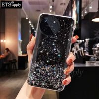 Realme เคสโทรศัพท์11 4G ประกายดาวดวงจันทร์กระจกโปร่งใสซิลิโคนนิ่มป้องกันการหล่นฝาหลัง Realme 11 4G NFC เคส