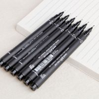 【CW】6pcs/lot Pin Drawing Pen Fineliner Ultra Fine Line Art Marker Black Ink 005 01 02 03 05 08 Micron Drawing Pen Office School Set