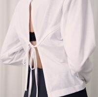 asn_wear Open back tie long sleeve เสื้อเปิดหลัง