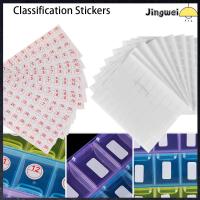 JINGWEI 400/500pcs หัตถกรรม ที่เก็บสีเพชร การจำแนกประเภท Sticky ป้ายบรรจุภัณฑ์ แยกแยะ สติ๊กเกอร์ตัวเลข แท็กเปล่า