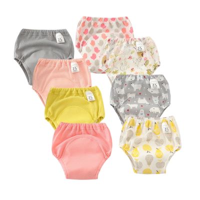 【YF】 8pcs/lot Baby Cotton Potty Training Pants Reusable Summer Toilet Trainer Panty Underwear Cloth Diaper Nappy Briefs Bebe Shorts