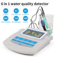 เครื่องทดสอบคุณภาพน้ำ pH/TDS/EC/ORP/CF/TEMP 6 ใน 1 เครื่องวิเคราะห์น้ำ Benchtop