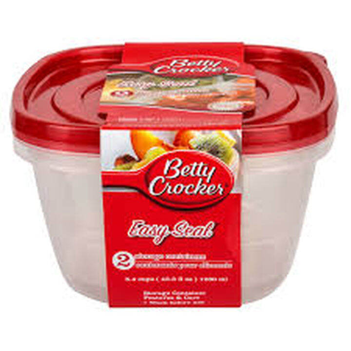 BETTY CROCKER STORAGE CONTAINERS 1280ML PACK OF 2 Lazada