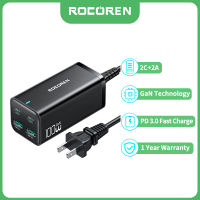 Rocoren GaN 100W เครื่องชาร์จตั้งโต๊ะชาร์จเร็ว4.0 QC 5.0 3.0 PD USB-C Type C USB ชาร์จเร็วสำหรับ MacBook Samsung แล็ปท็อป iPhone