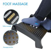 Massage Surface Foot Rest Under Desk Ergonomic Adjustable Footrest Home Office Car Foot Stool Stand with Four Firm Non-Slip Legs