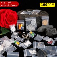 100pcs Mini Zipper Plastic Bags Ziplock Pill Packaging Pouches Small Zip lock Bags 0.16mm Thick Zip Lock Plastic Bags Food