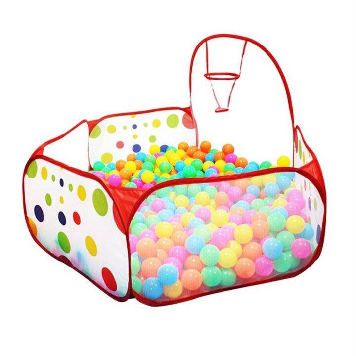 baby-ocean-ball-pit-pool-game-indoor-kids-game-play-toy-tent-with-ball-hoop