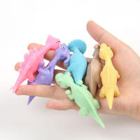 5pcs Slingshot Dinosaur Finger Toys Fun and Tricky Sticky Decompression Toys Novelty Gifts for Kids