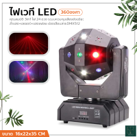 ไฟเวที LED หัวหมุนได้ ทรงลูกฟุตบอล ไฟเลเซอร์ในผับ ไฟดิสโก้ แบบเคลื่อนไหวได้ 3in1 ไฟแฟลช