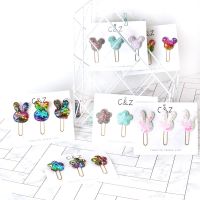 TUTU cute kawaii handmade metal office school index paper clips bookmark student memo clips stationery H0406