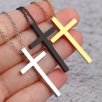 Stainless Steel Necklaces Simple Classic Fashion Double Sided Cross Antique Pendant Men Chain Necklaces For Women Jewelry Gifts Fashion Chain Necklace