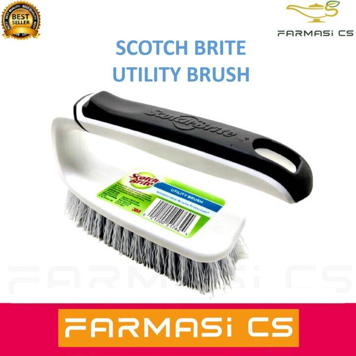 3M Scotch Brite Utility Brush Antimicrobial Bristle Protection [ Ideal ...