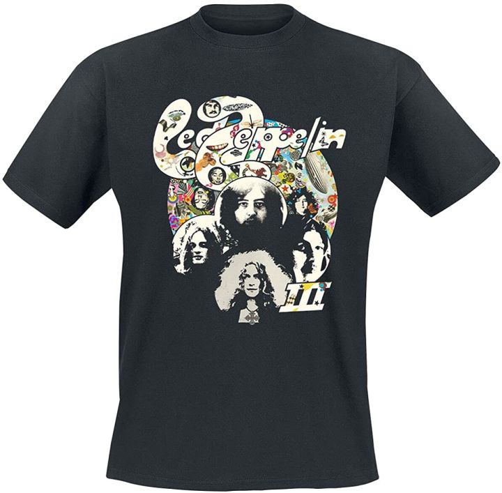 Led Zeppelin T Shirt Photo Iii Band Logo Official Mens Black Size ...