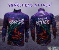 เสื้อตกปลา JK Thailand เสื้อกันยูวี ลาย SNAKEHEAD ATTACK ป้องกันรังสี UV 80% แห้งเร็ว