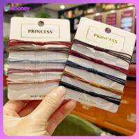 XIHONEY Random Color ใหม่ เครื่องประดับผม ผู้หญิง 4 in 1 เชือกผูกผม ยืดหยุ่นสูง แหวนติดผม