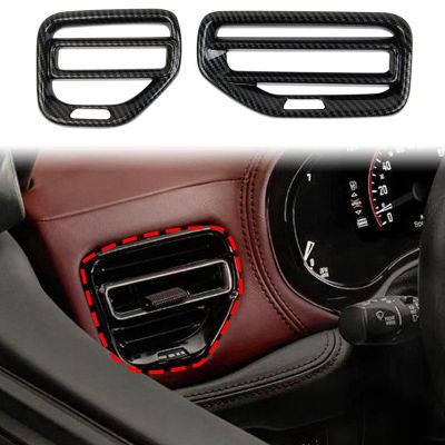 Dashboard Side Air Vent AC Outlet Trim Frame for Dodge Durango 2021 2022 Auto Parts Accessories ABS Carbon Fiber