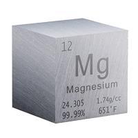 1 Inch Magnesium Cube Metal High Density Elements Cube Pure Metal for Elements Collections Lab Experiment Material