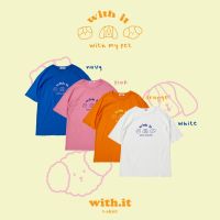 ลด .- พิมพ์ “” with.it.store  - TS4129 เสื้อยืดโอเวอร์ไซส์วิทอิทวิทมายเพ็ท