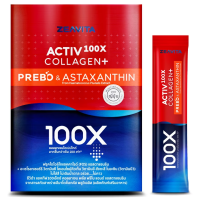 Zeavita ซีวิต้า คอลลาเจน พรีไบ แอสตาแซนธิน 30 ซอง คอลลาเจน ไดเปปไทด์ 100 % ผสม ฟรุคโตโอลิโกแซคคาไรด์