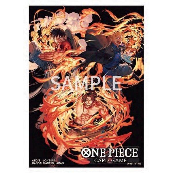 Bandai One Piece Card Game Sleeves Limited Ace, Sabo & Luffy ซองใส่