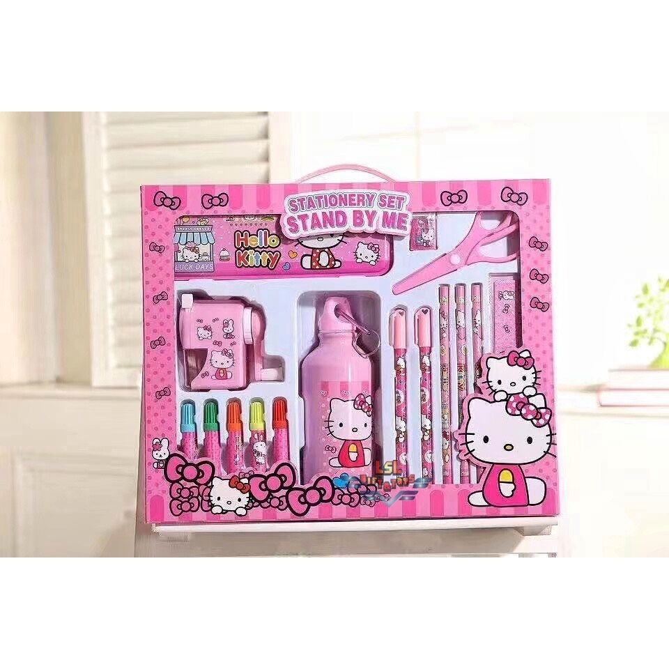 [R-122] LSL GIFTS Cartoon Kitty Mcikey Cars Prints Minoin 17pcs in 1 Stationary Gift Set Magic Pen Mechanical Sharpener