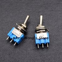 10ชิ้นสีฟ้ามินิ Mts-102 Spdt 3pin 6a 125vac 2ตำแหน่งเปิด-เปิดสวิตช์สลับ3.3*1.3*0.8ซม. Spdt 6a 125V Ac/ 3a 250V Ac