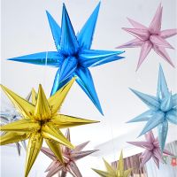 12pcs Explosion Star Balloons Birthday Party Opening Ceremony Wedding Decoration Water Drop Cone Foil Balloon Party Supplies