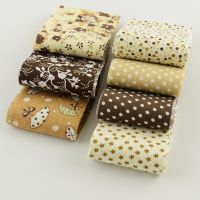 [HOT!] Coffee Color Theme 5cmx100cm 100 Cotton Fabric Strips 7pcs/Lot Jelly Roll for Scrapbooking Crafts Quilting Patchwork Tildas