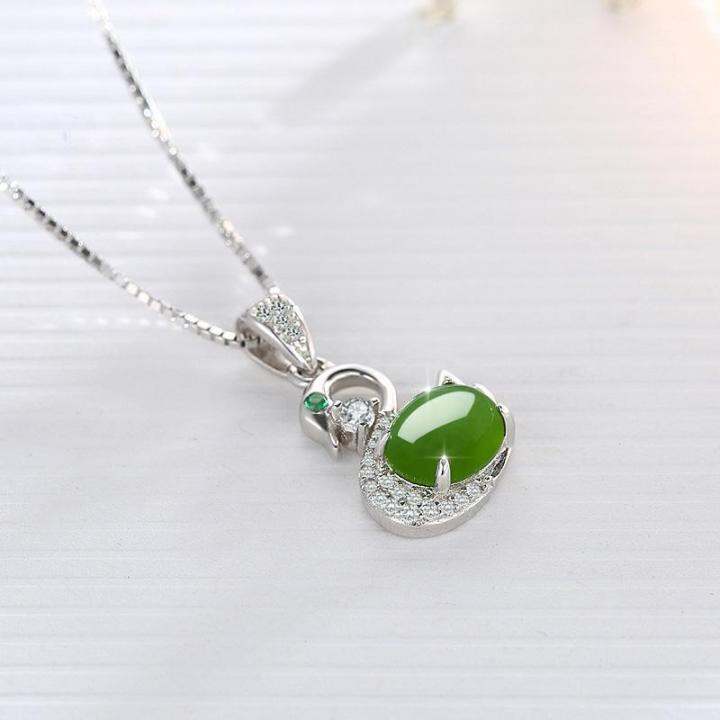 natural-hotan-jade-jasper-swan-pendant-925-silver-necklace-female-fashion-clavicle-chain-birthday-gift-for-girlfriend-d7zm