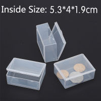 50pcslot Small box rectangular Transparent plastic box Storage Collections Container Box Case for screws coins 5.5*4.3*2.2cm