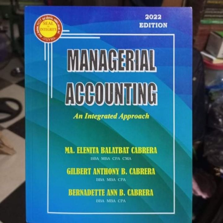 Lazada　ACCOUNTING　BOOK　Approach　Integrated　Cabrera　MANAGERIAL　PH　An　by