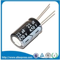 10PCS 450V 22UF 22UF 450V Aluminum electrolytic capacitor 450 V / 22 UF size 13*21mm Electrolytic capacitor Free Shipping