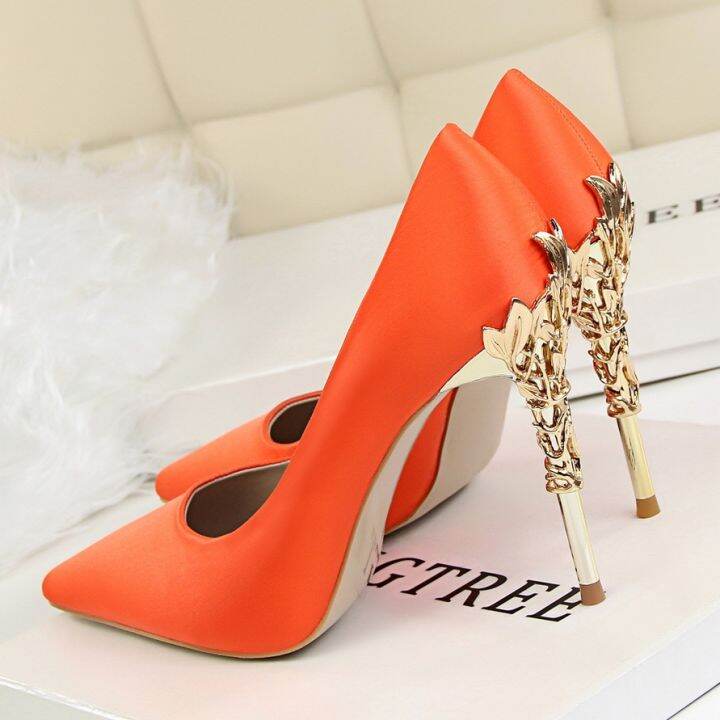 bigtree-metal-carved-wedding-bridal-high-heels-solid-silk-shoes-pointed-toe-shallow-women-pumps-ladies-elegant-high-heels-10cm