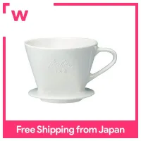 Melitta ที่ดริปกาแฟเซรามิค Made In Japan พร้อมช้อนตวงสำหรับ2-4ถ้วยสีขาว SF-WH 1 × 2