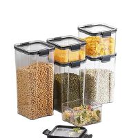 Food Storage Containers Airtight Cans Plastic Storage Boxes Stackable Food Storage Boxes Kitchen Refrigerator Storage Tanks