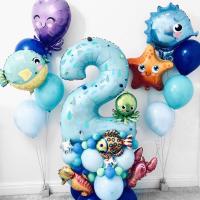 【YF】 1pc Under Sea Crab/Starfish/Octopus Balloons Theme Kid Happy Birthday Baby Shower Supplies