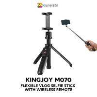 Kingjoy M070 Flexible Selfiestick with Wireless Remote ไม้เซลฟี่ ขาตั้งกล้องมือถือ พร้อมรีโมทบลูทูธในตัว ขนาดกะทัดรัด