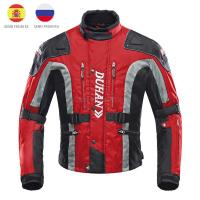 DUHAN Red Motorcycle Jacket Windproof Moto Jacket + Pants Motocross Riding Racing Suit Motorbike Jacket Protective Gear 3 Colors