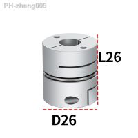 D26 L26 Flexible shaft coupler aluminum single diaphragms clamp for 3D Print Coupling servo motor connect CNC