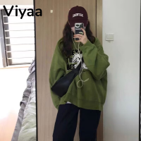 Viyaa เสื้อฮู้ด เสื้อแขนยาวอบอุ่น หลวมและสบาย ทันสมัย สบาย สไตล์ ทันสมัย WWY2391BCX 38Z230919