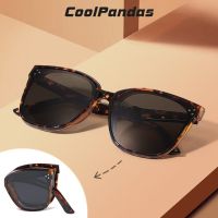 CoolPandas แว่นตากันแดดโพลาไรซ์แบบพับได้,แบบพกพาผู้ชายแฟชั่นสำหรับผู้หญิงแว่นกันแดดทรงสี่เหลี่ยมขนาดใหญ่สามารถพับเก็บได้สำหรับเลนส์แว่นตาผู้หญิง