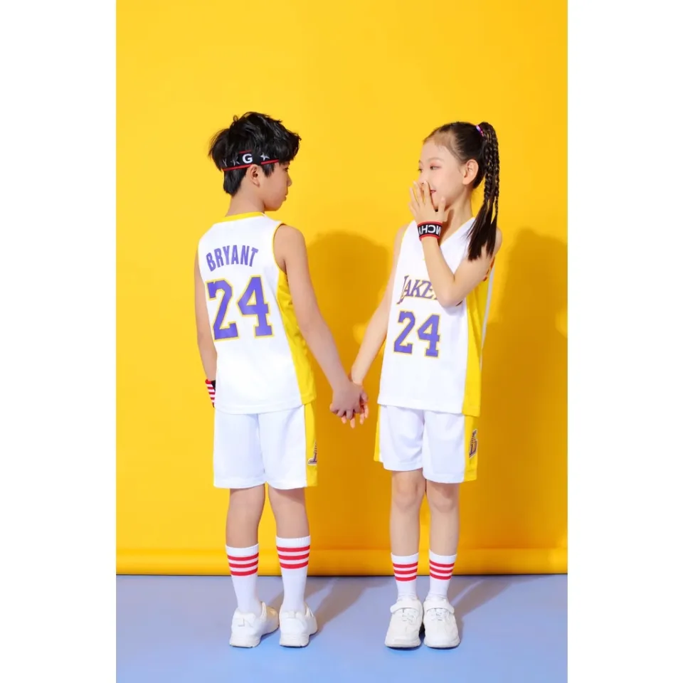 ❄ NBA Lakers Jersey 24 Kobe Bryant Jersey Kids Tops Shorts Jersey