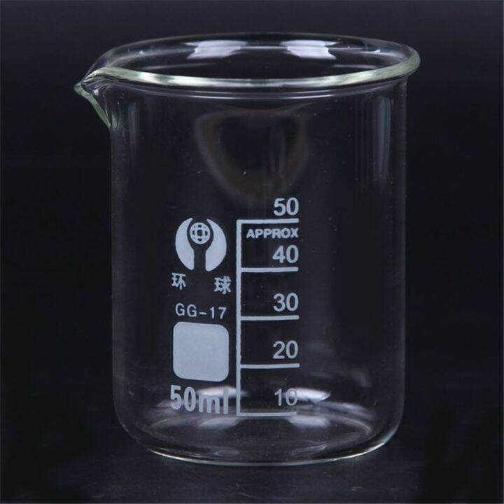 1PCS 10ml100ml Beaker Measuring Glass Beaker Lab Glassware Chemistry