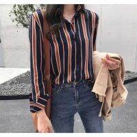 korean style women ladies chiffon shirt blouse baju baju wanita lengan panjang