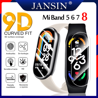 2PCS สำหรับวง Xiaomi Mi band 8 7 6 ปกป้องหน้าจอการระเบิด TPU คลุมทั้งหมด Clear ปกป้องหน้าจอฟิล์มกันรอยสำหรับวง Xiaomi Mi band 8 7 6 5 4 Miband