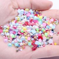 2-5mm and Mix Size Half Round Beads Many AB Colors Imitation Glue On Pearls Jewelry Nails Art Tips DIY Decoration Diamante