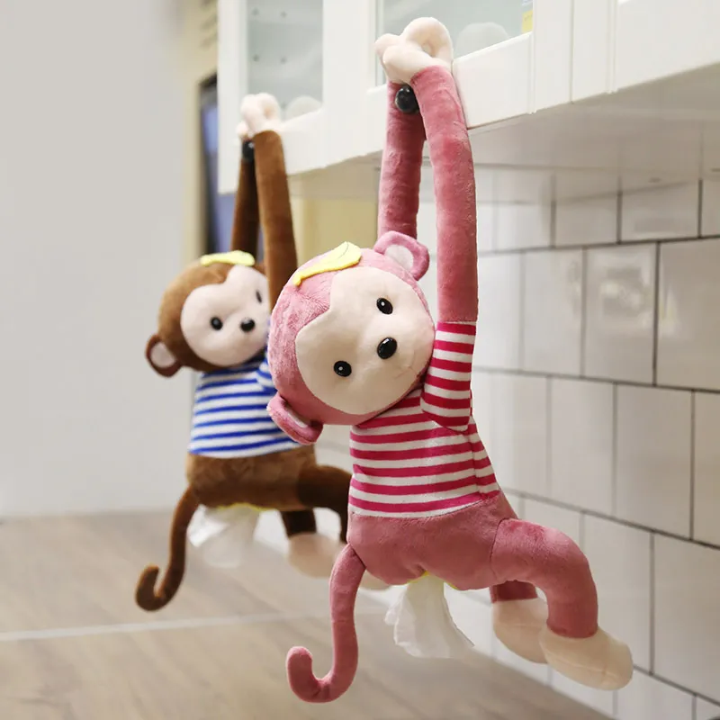 Portable Cartoon Monkey Paper Napkin Tissue Box Holder - Temu