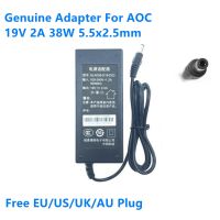 2ปีของแท้19V 2A 38W SLA038 D19 D01 SLA038 D19 D03แหล่งจ่ายไฟอะแดปเตอร์ AC สำหรับ PHILIPS AOC 27B1 27B1H 270LM00030 Monitor Charger