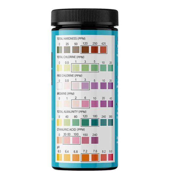 Spa Test Strips Salt Water Pool Testing Kit 100 Strips Water Hardness Test Kit High Accuracy PH