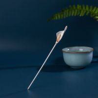 ❁ Chinese Retro Style Women Hair Clip 925 Sterling Silver Natural Calla lily Hairpin For Women Vintage Hanfu headdress